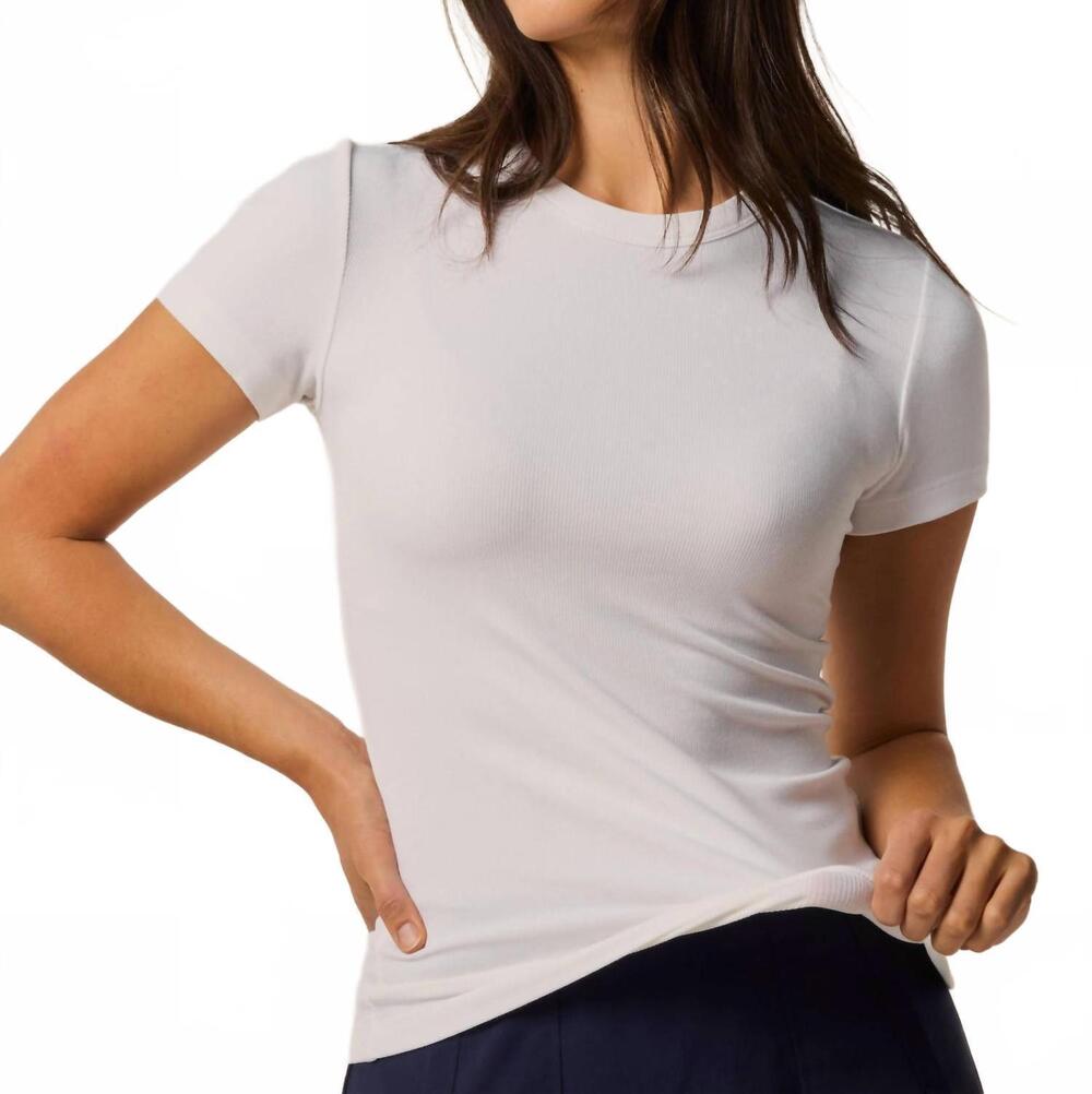 NEW GREYSON CLOTHIERS orion short sleeve top in arctic